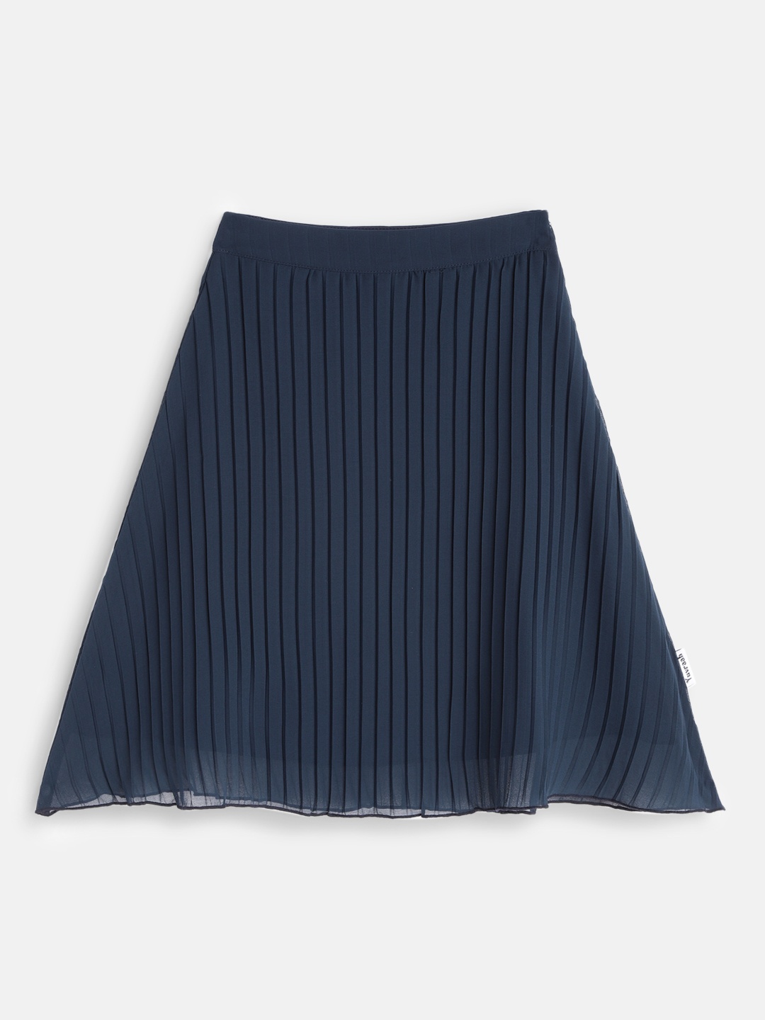 

Yuvraah Girls Navy Blue Accordion Skirt