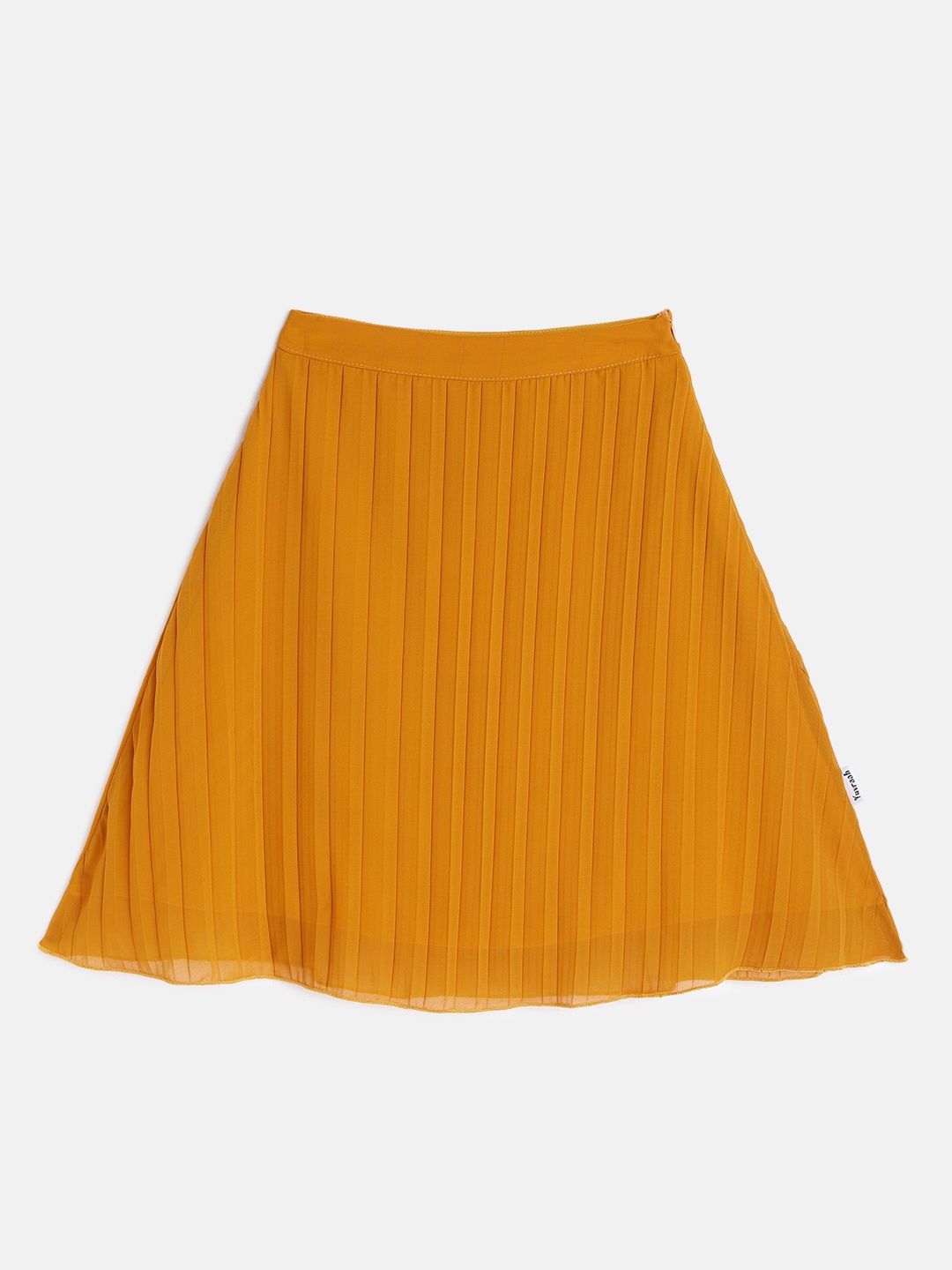 

Yuvraah Girls Mustard Yellow Accordion Skirt