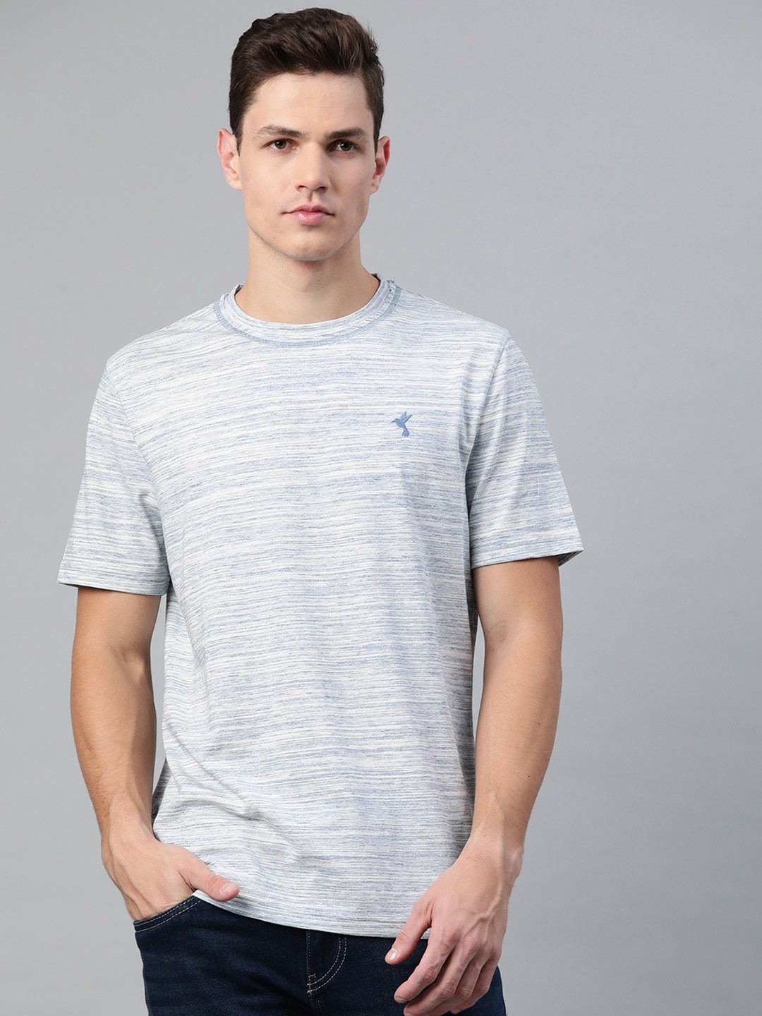 

Marks & Spencer Men Blue Printed T-shirt