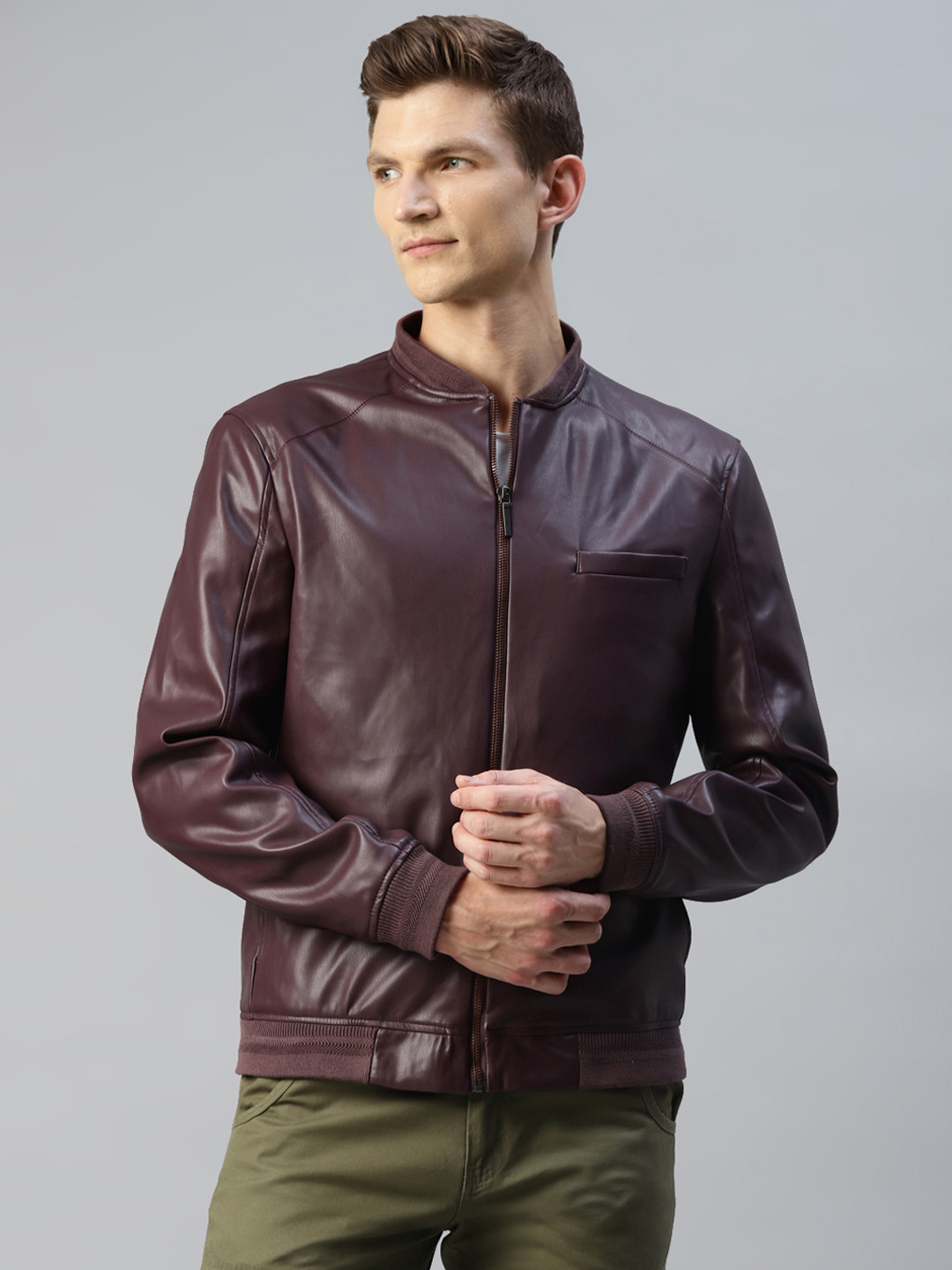 

Marks & Spencer Men Burgundy Tailored Jacket