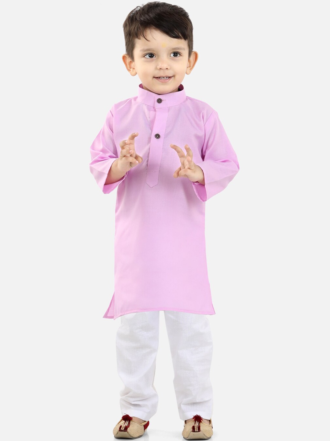 

BownBee Boys Purple Regular Pure Cotton Kurta with Pyjamas