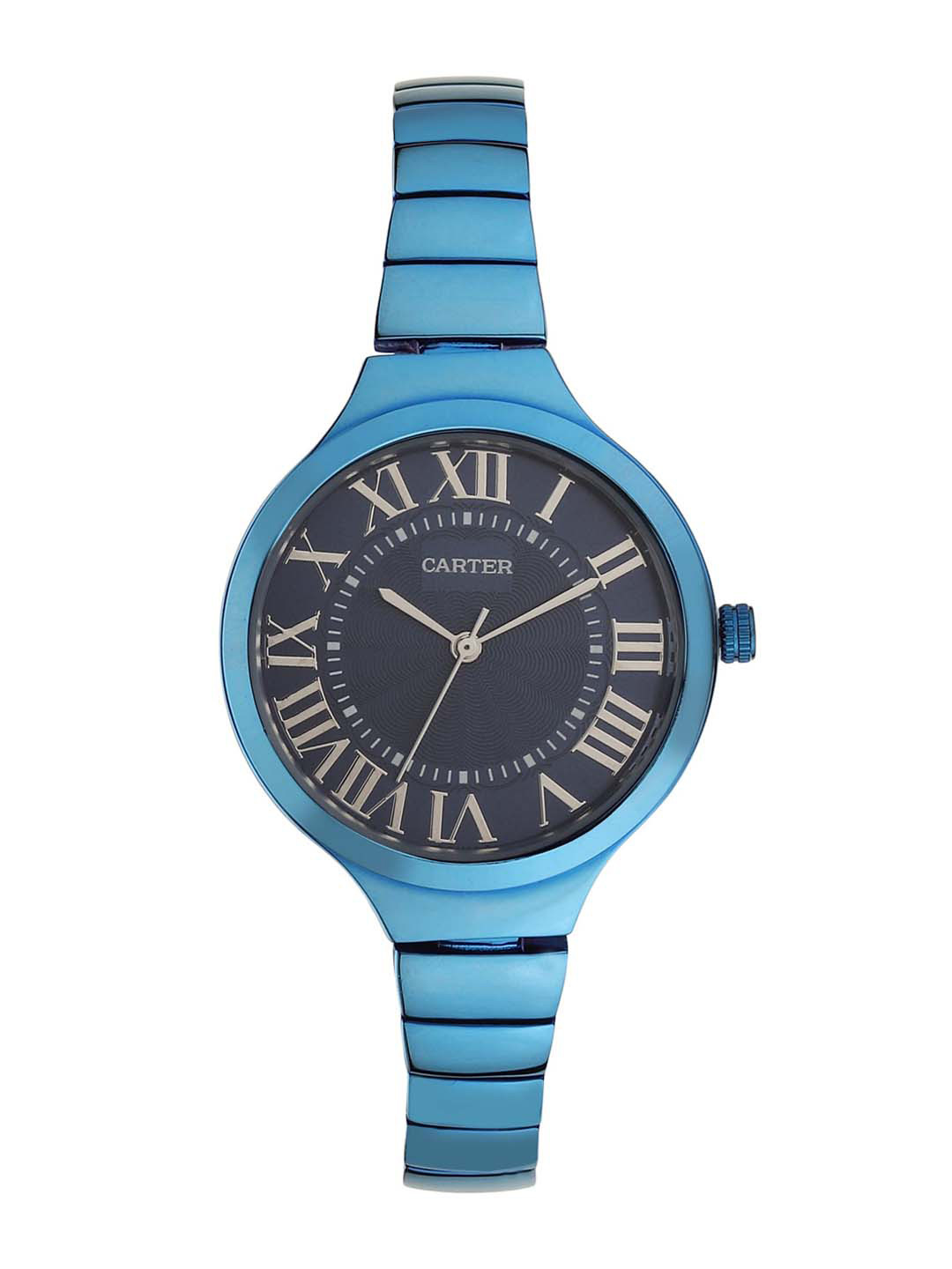 

Sandy D Carter Women Blue Dial & Blue Stainless Steel Analogue Watch SD-Carter-02-BL1, Navy blue