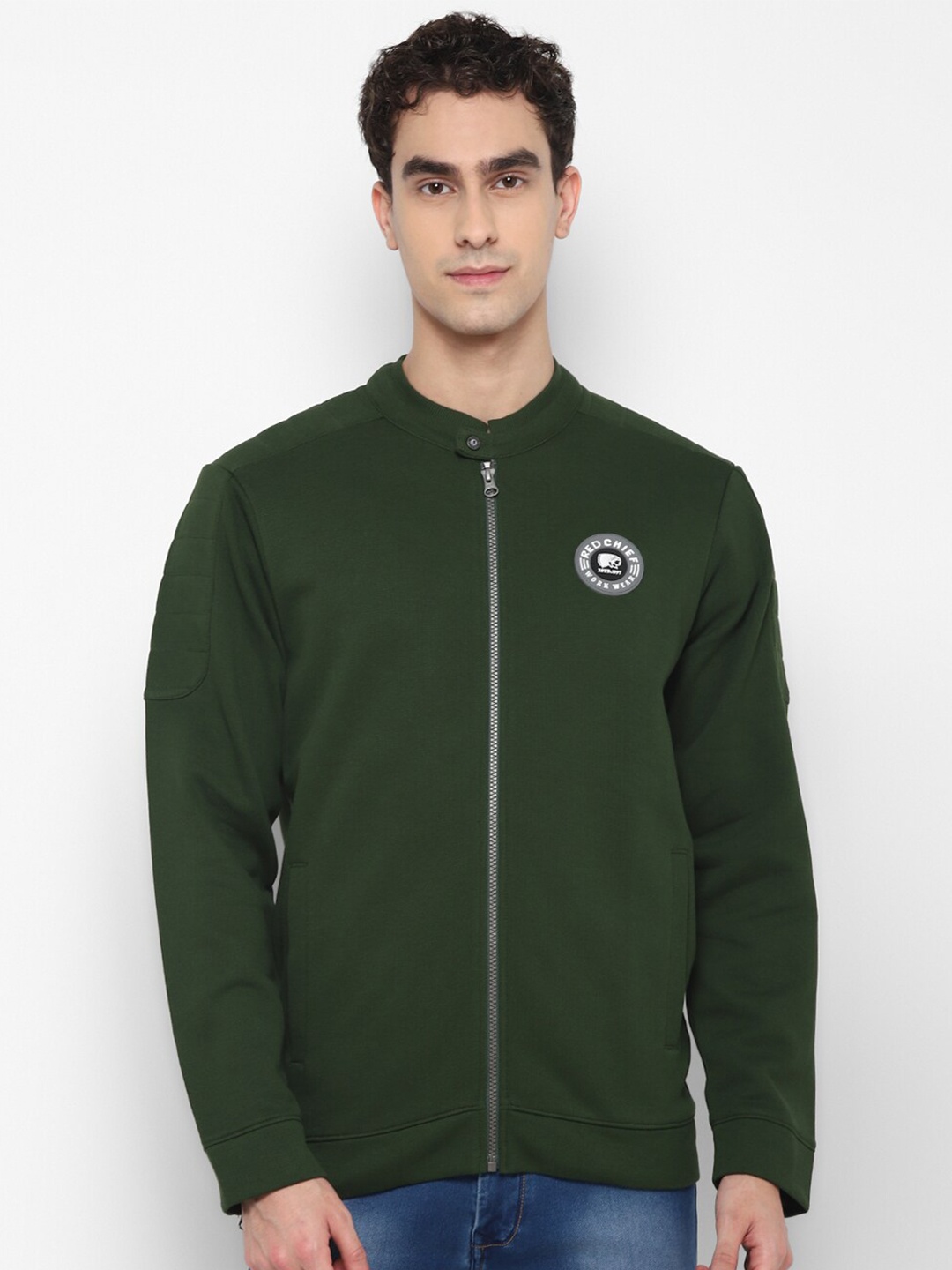 

Red Chief Men Olive Green Sweatshirt