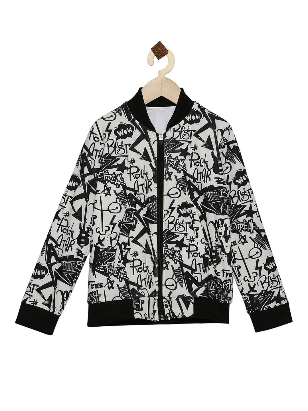 

High Star Boys Black Grey Bomber Jacket