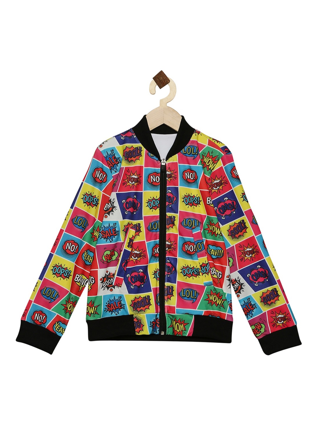 

High Star Boys Multicoloured Geometric Bomber Jacket, Multi