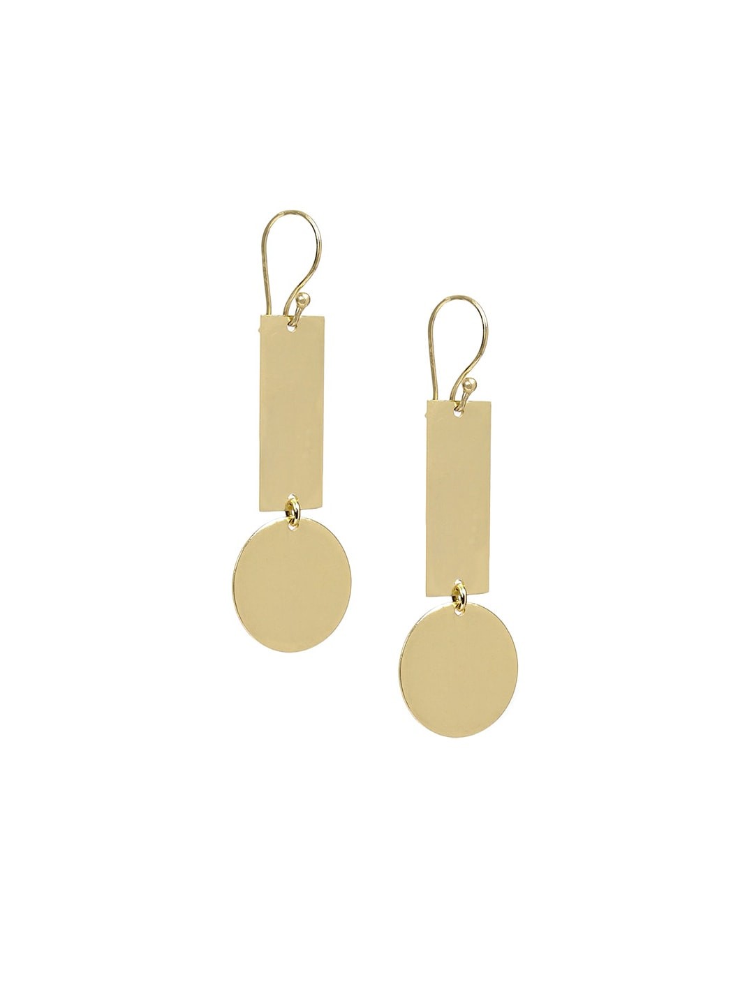 

March by FableStreet Gold-Plated Geometric Drop Earrings