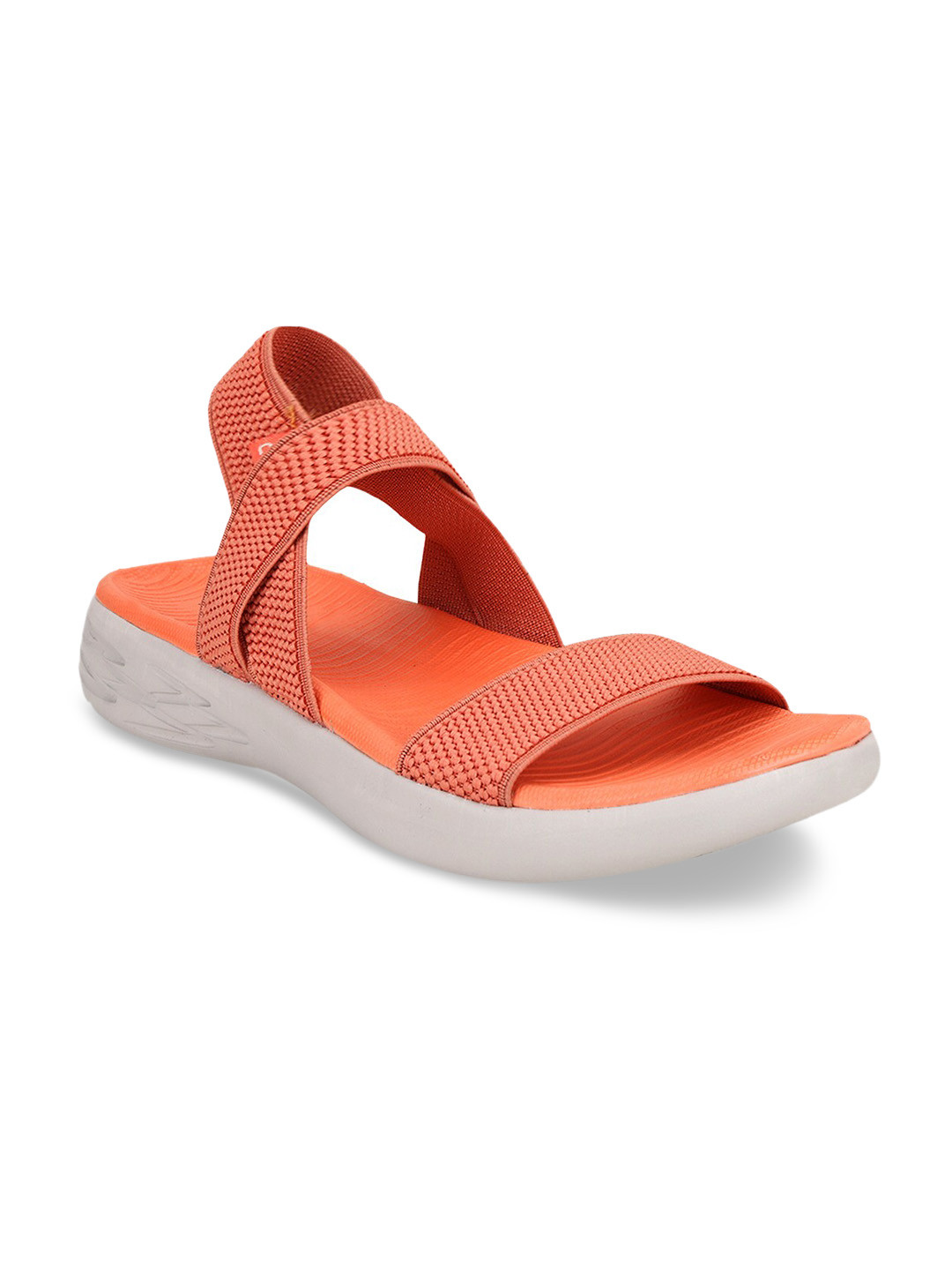 

Campus Women Orange & Cream Sports Sandals