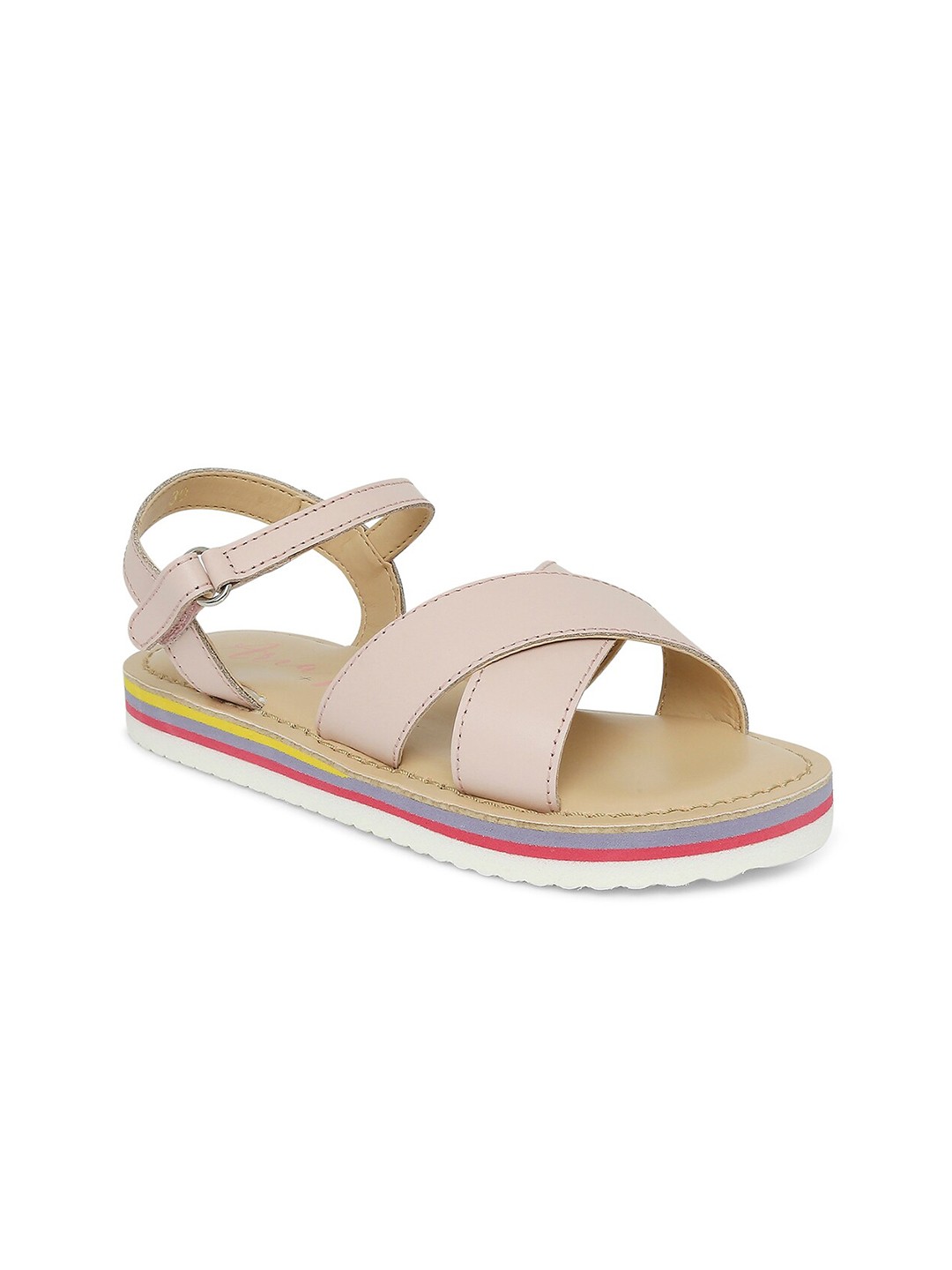 

Aria Nica Girls Pink Open Toe Sandals with Back Strap