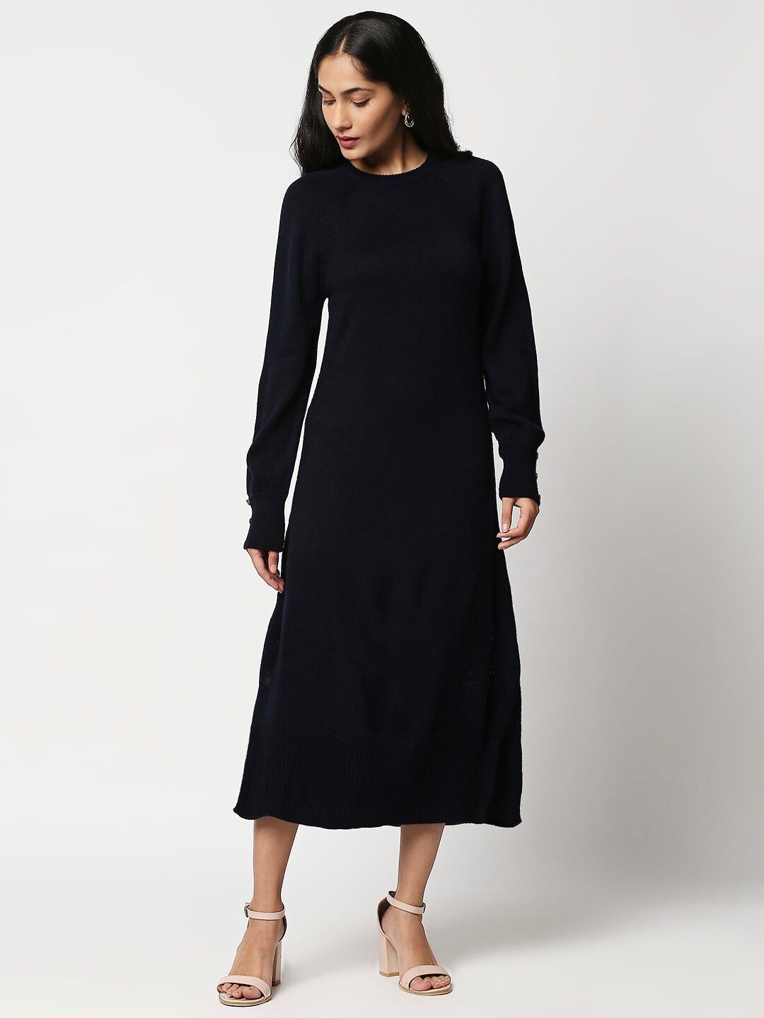 

20Dresses Navy Blue A-Line Midi Dress