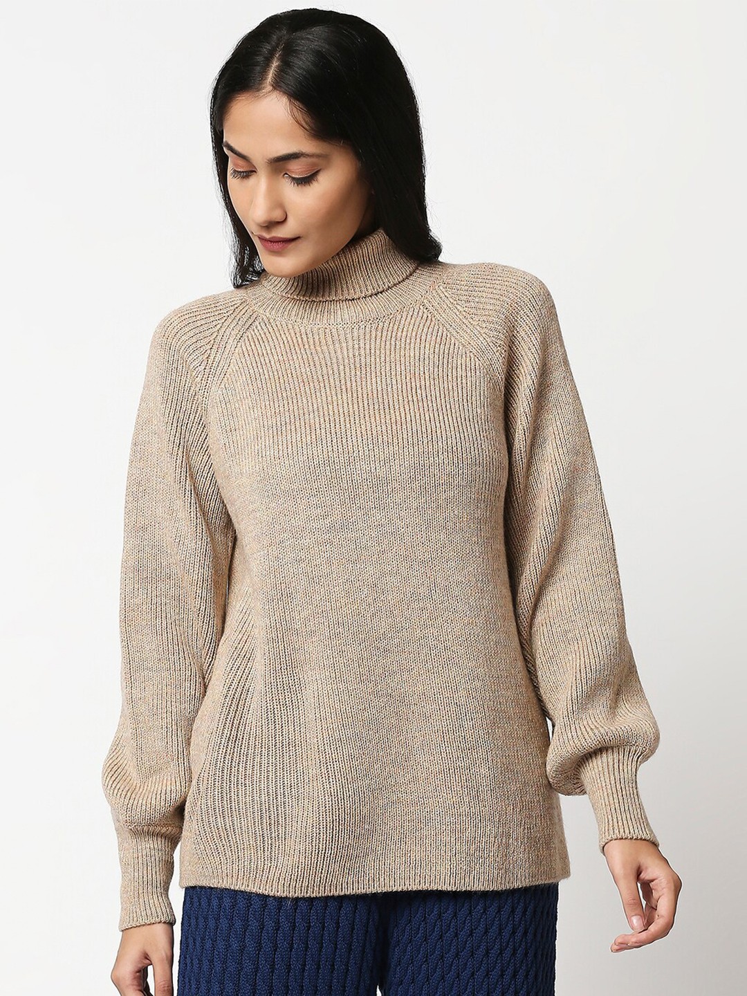 

20Dresses Women Beige Pure Acrylic Pullover Sweater