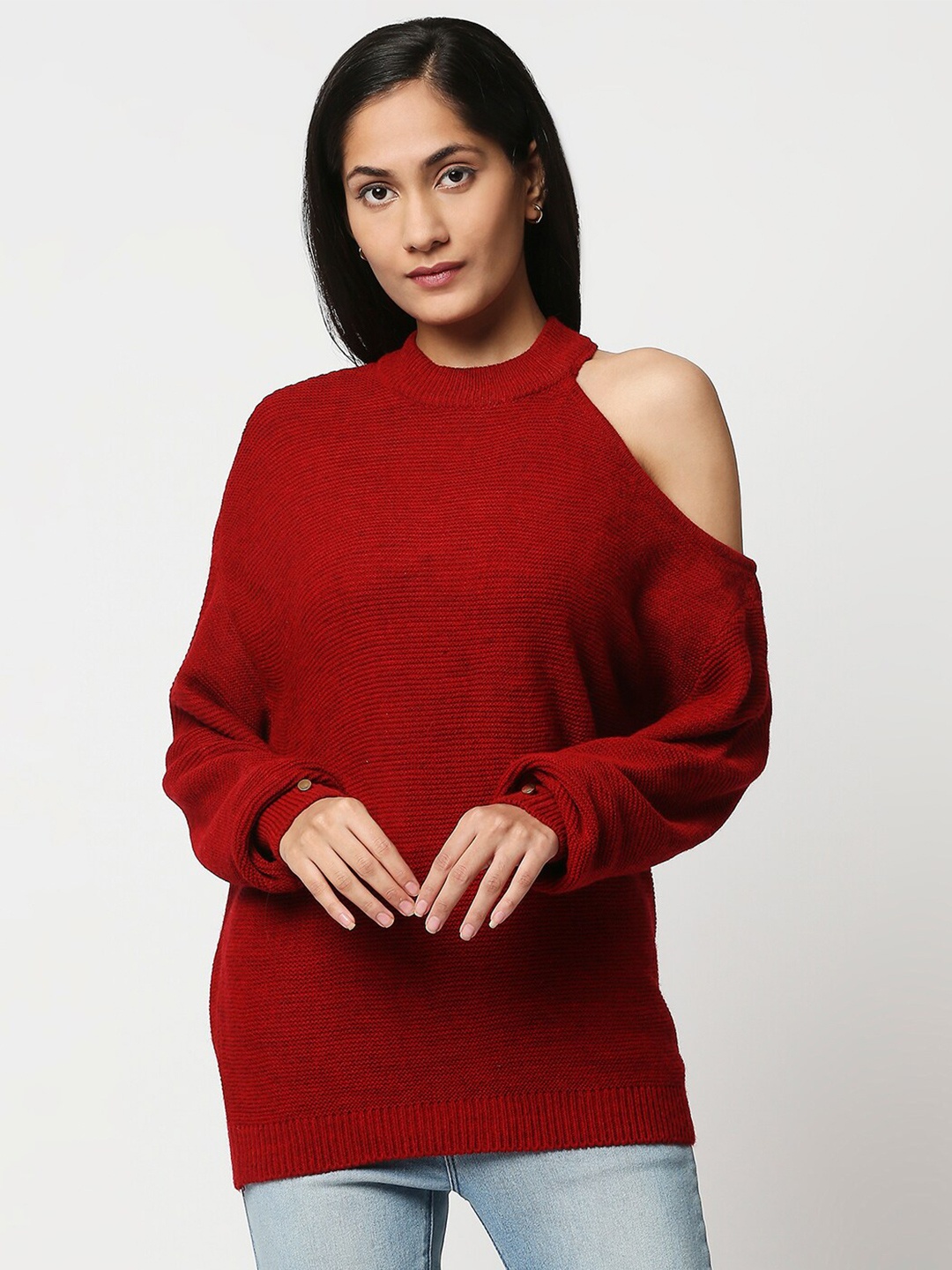 

20Dresses Women Red Acrylic Pullover