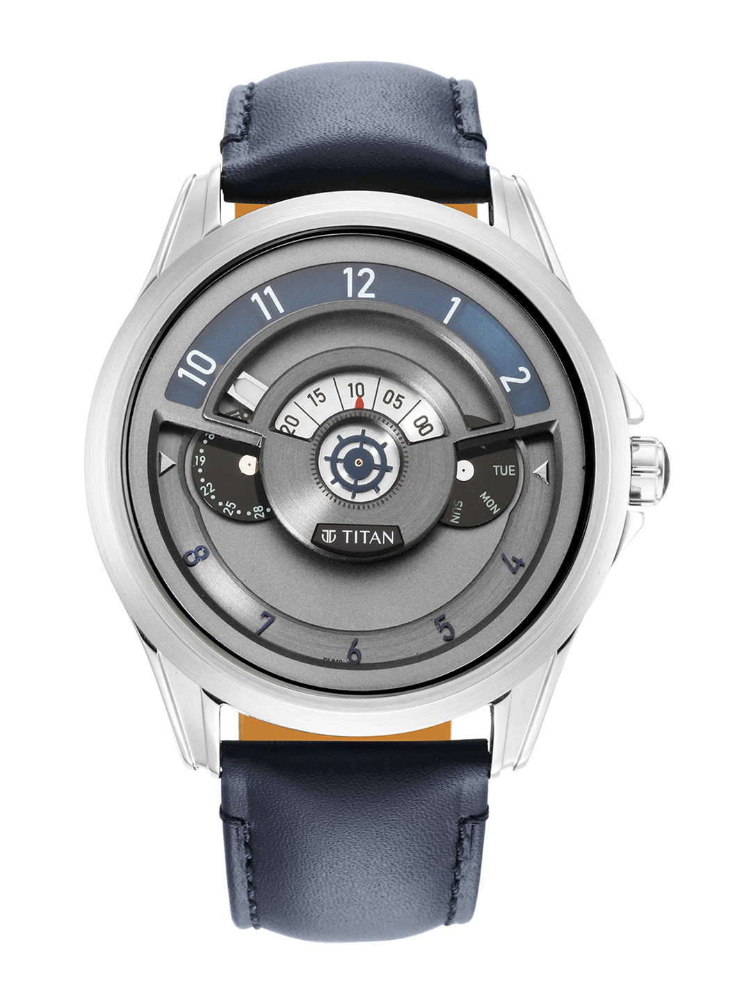 

Titan Men Grey Dial & Brown Leather Straps Analogue Watch 1830SL01