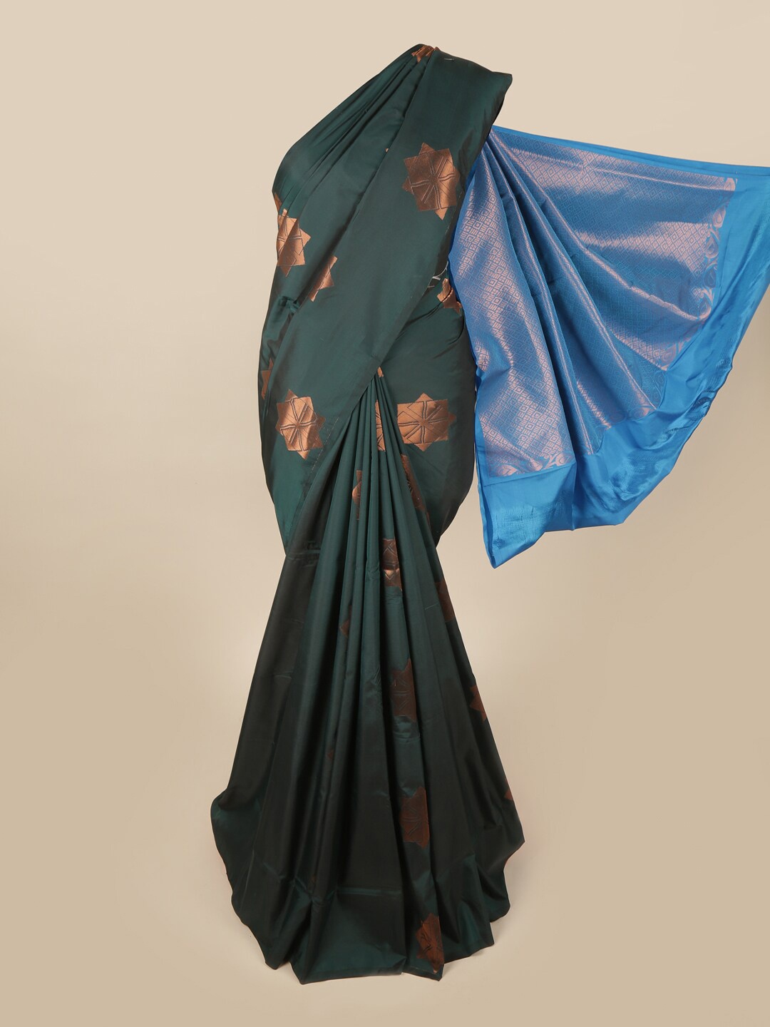 

Pothys Green & Blue Woven Design Zari Art Silk Saree