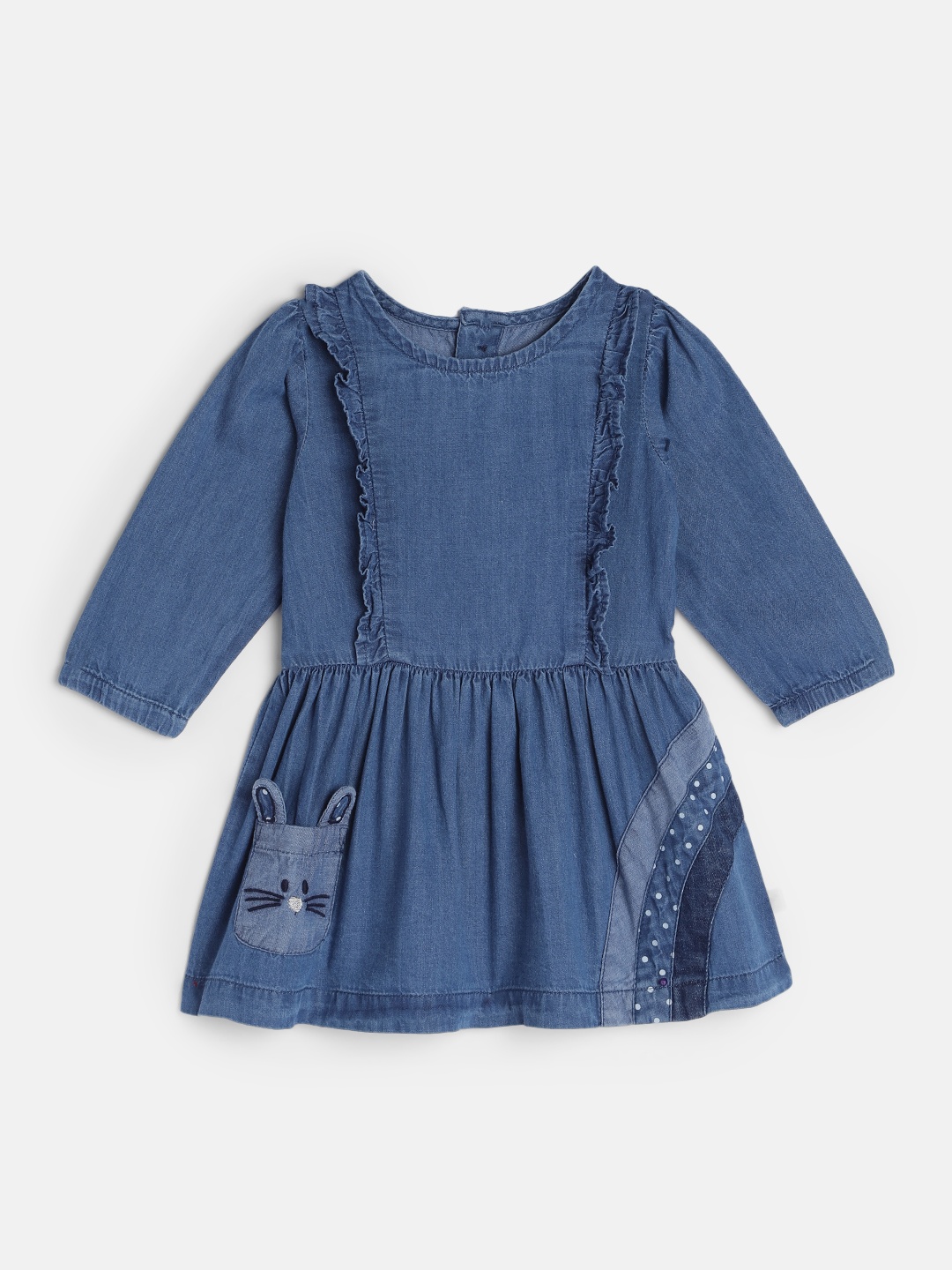 

H By Hamleys Blue Denim Fit & Flare Dress