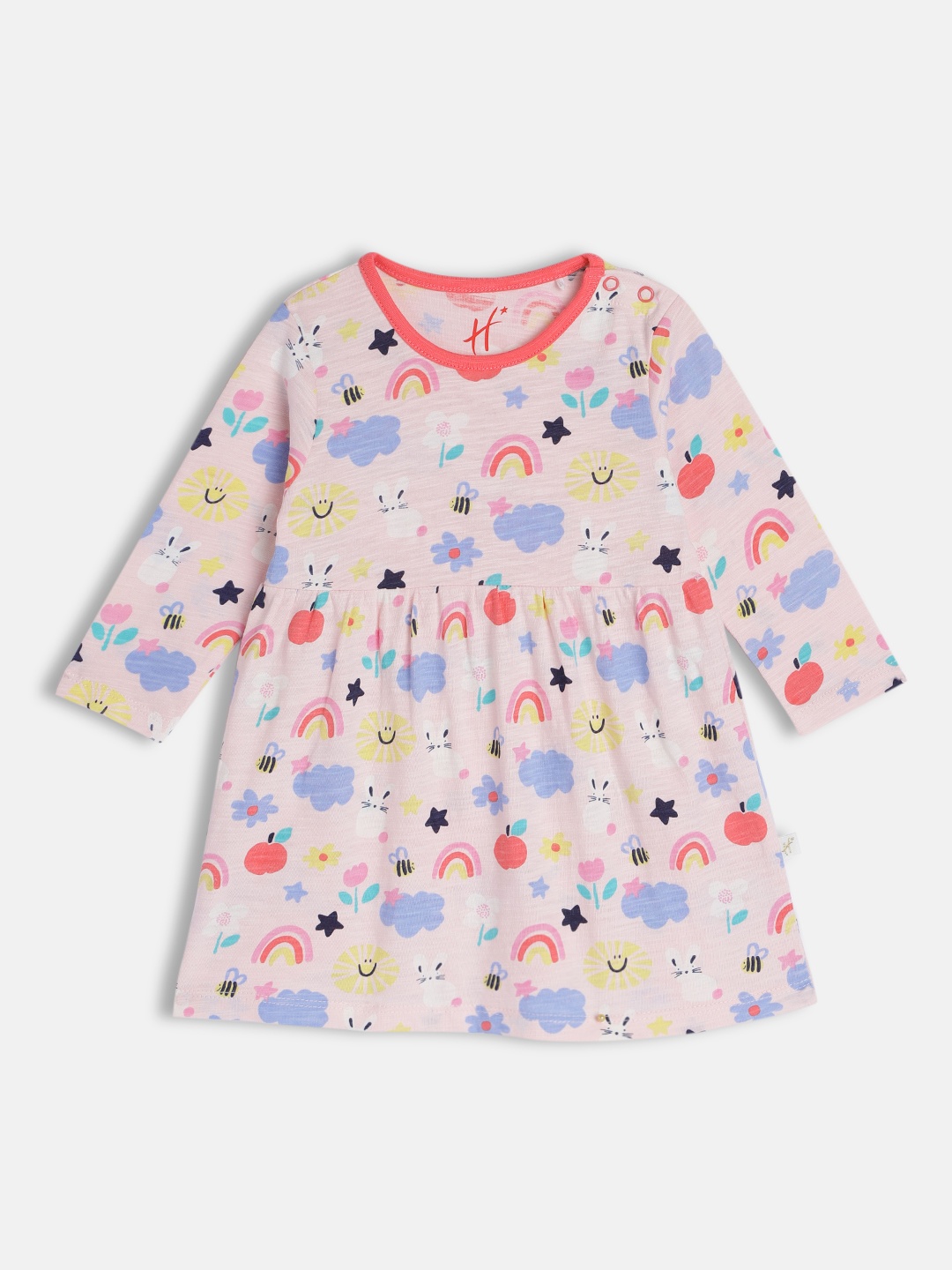 

H By Hamleys Multicoloured Cotton Fit & Flare Dress, Multi