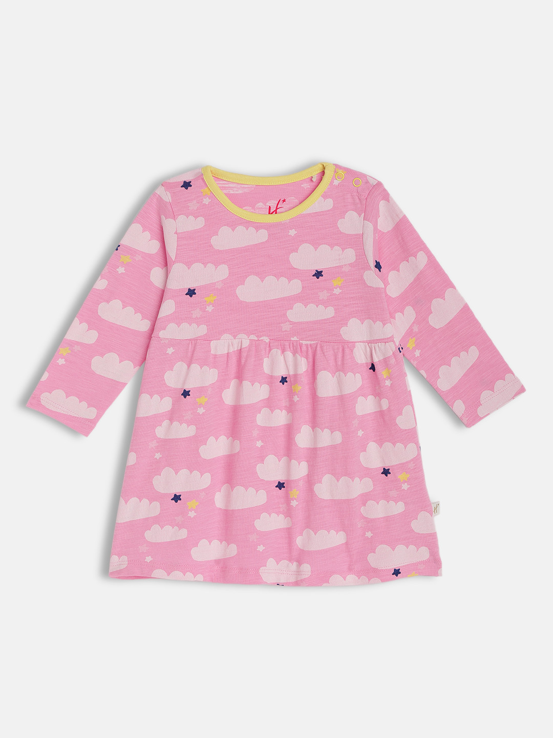 

H By Hamleys Girls Pink Printed Pure Cotton A-Line Dress