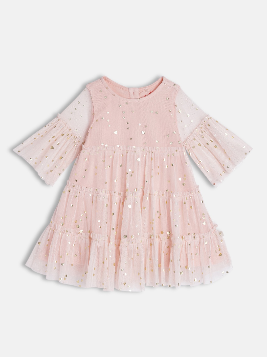 

H By Hamleys Pink A-Line Foil Print Dress