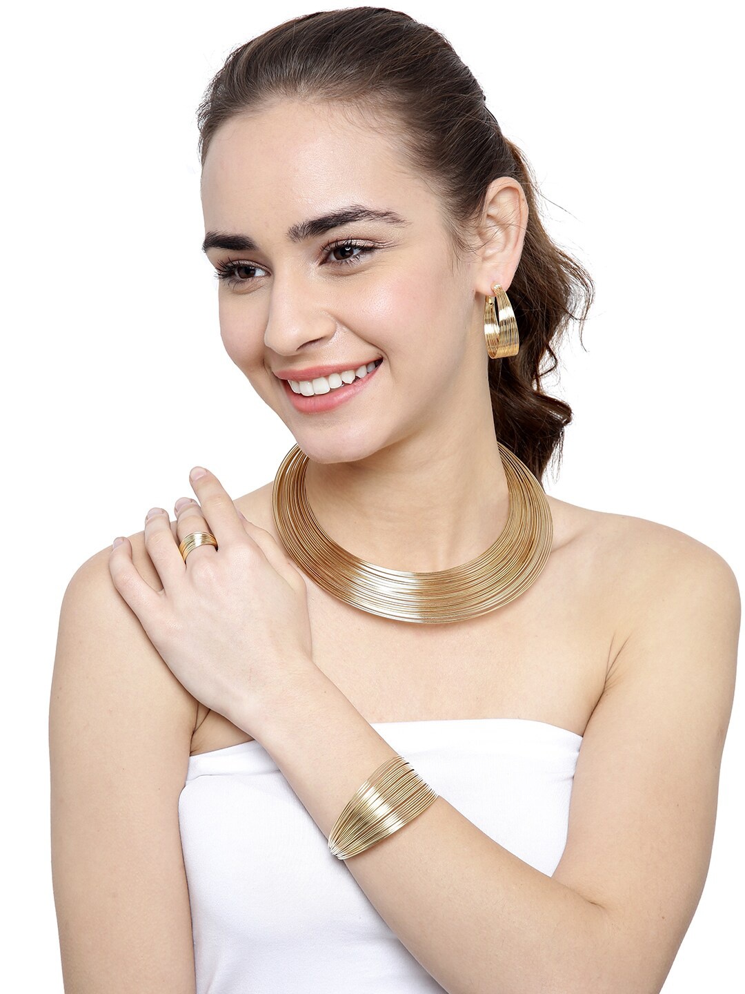 

Shining Diva Fashion Gold Plated Jewellery Set