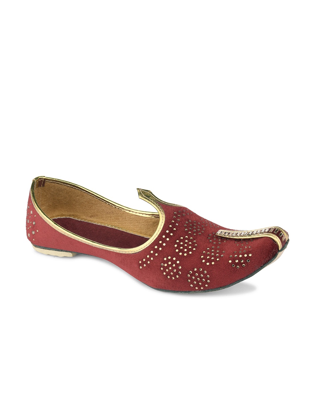 

Hulya Men Maroon Perforations Mojaris