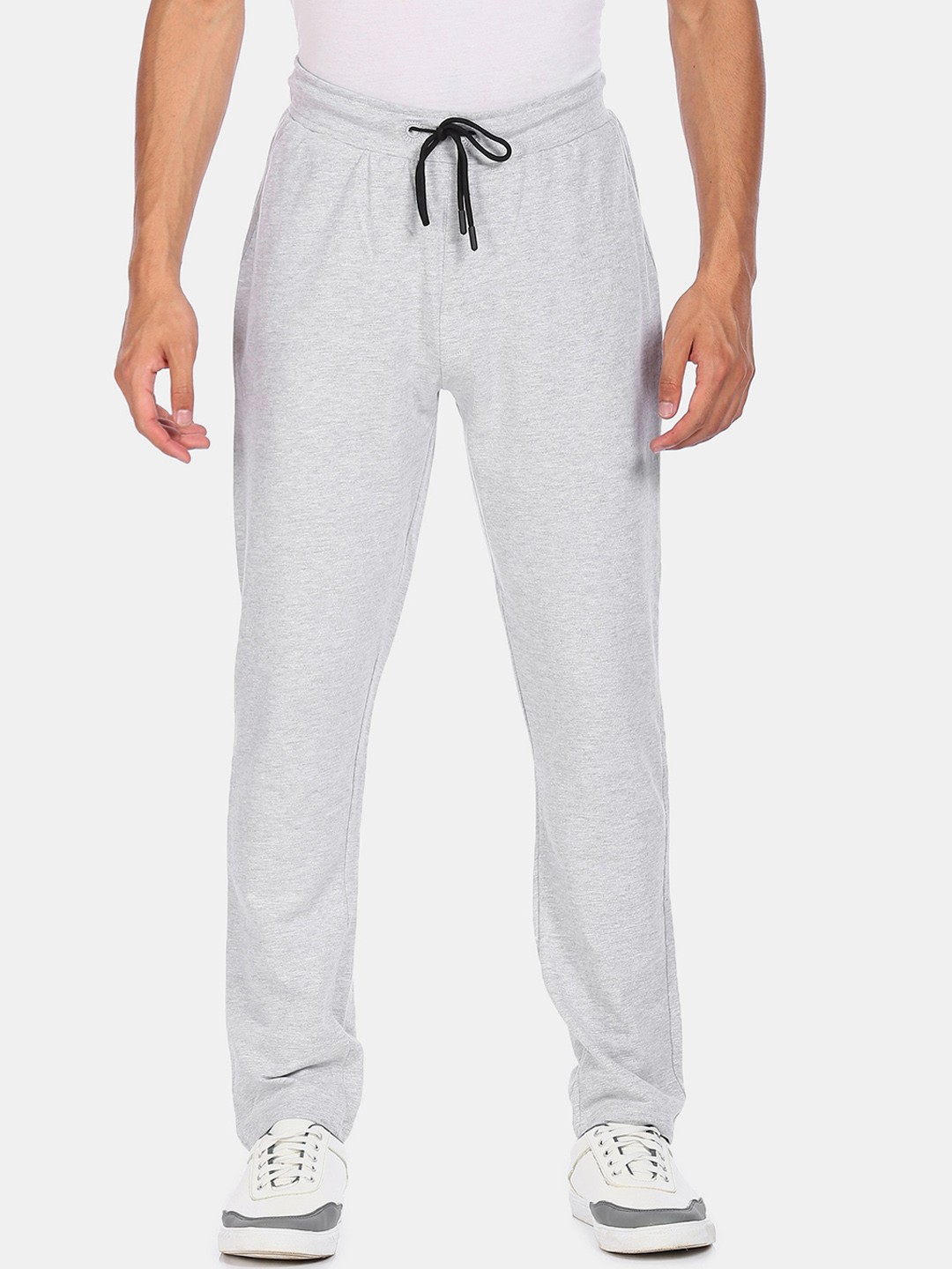 

Arrow Sport Men Grey Solid Straight-Fit Track Pants
