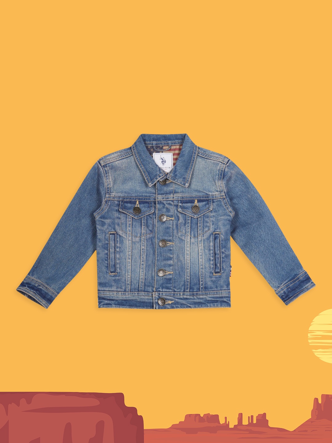 

U.S. Polo Assn. Kids Boys Blue Washed Denim Jacket