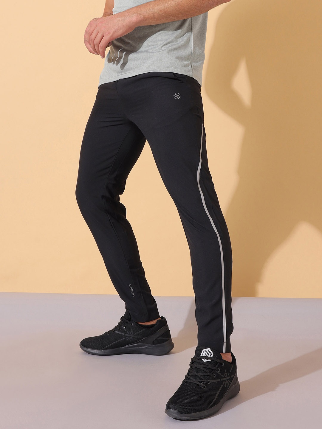 

Cultsport Men Black Solid Antimicrobial Running Track Pants