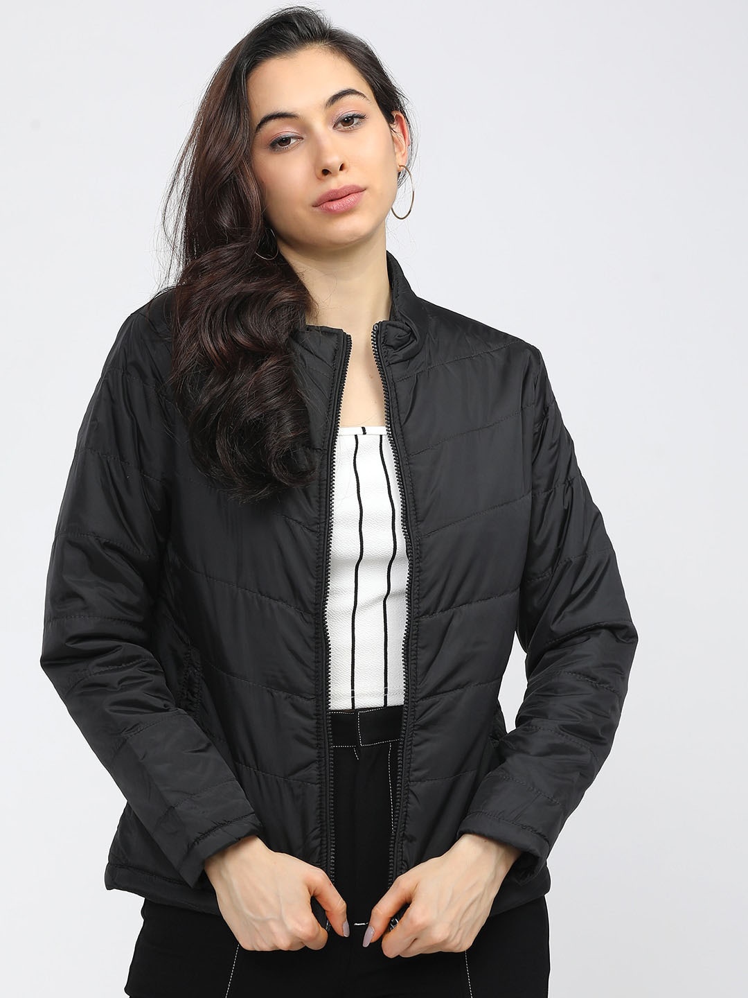 

Tokyo Talkies Women Black Puffer Jacket