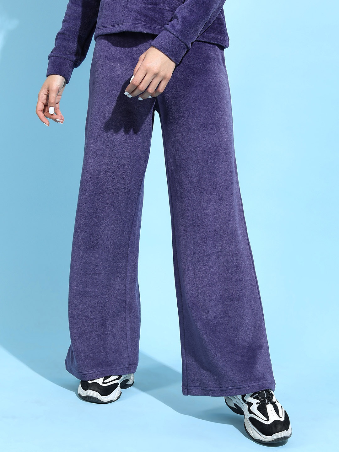 

Tokyo Talkies Women Purple Flared Bootcut Trousers