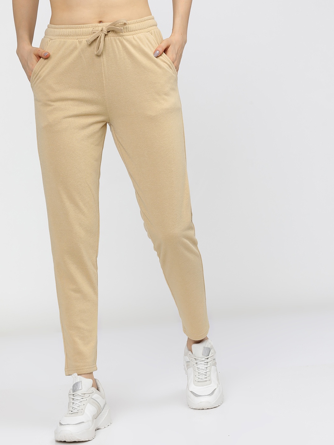 

Tokyo Talkies Women Brown Knited Slim Fit Track Pant
