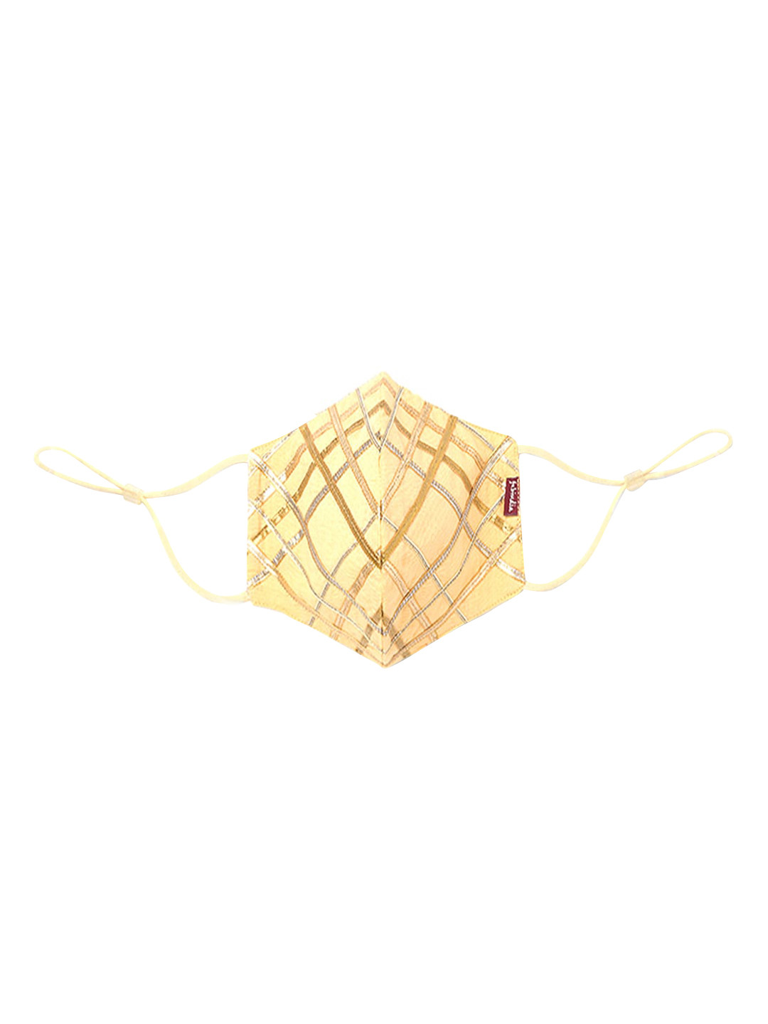 

Fabindia Women Yellow Cotton Crescent Gota Patti Face Mask