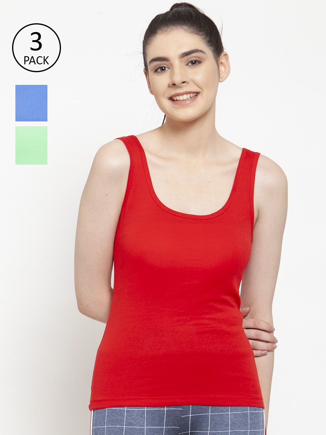 

Friskers Pack of 3 Tank Top, Red