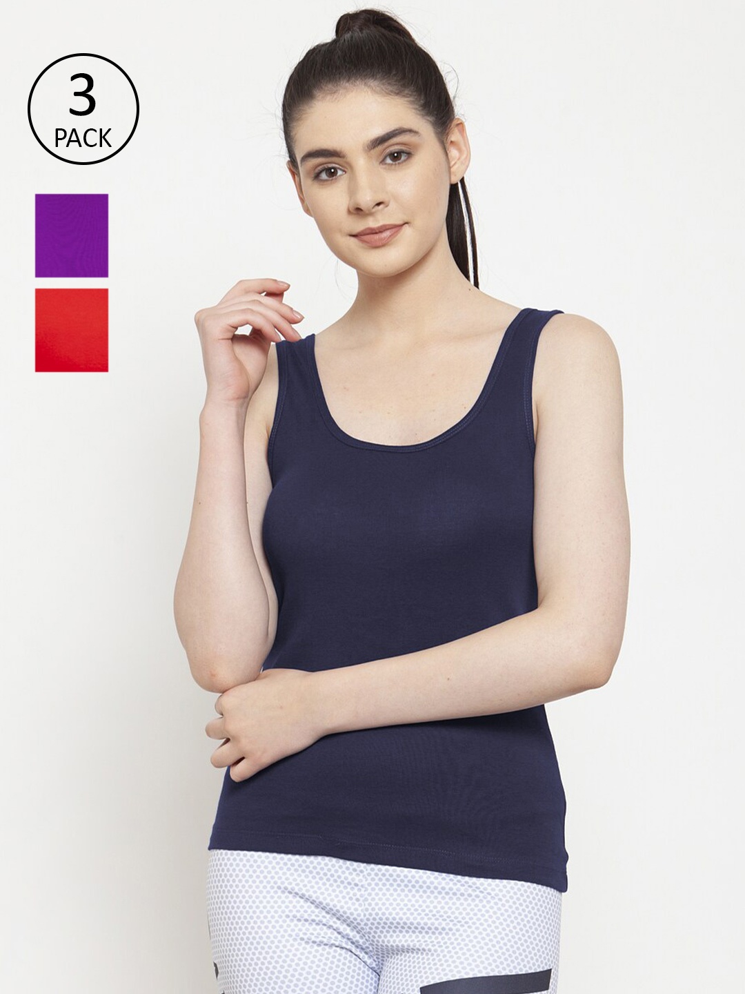 

Friskers Pack of 3 Tank Top, Red