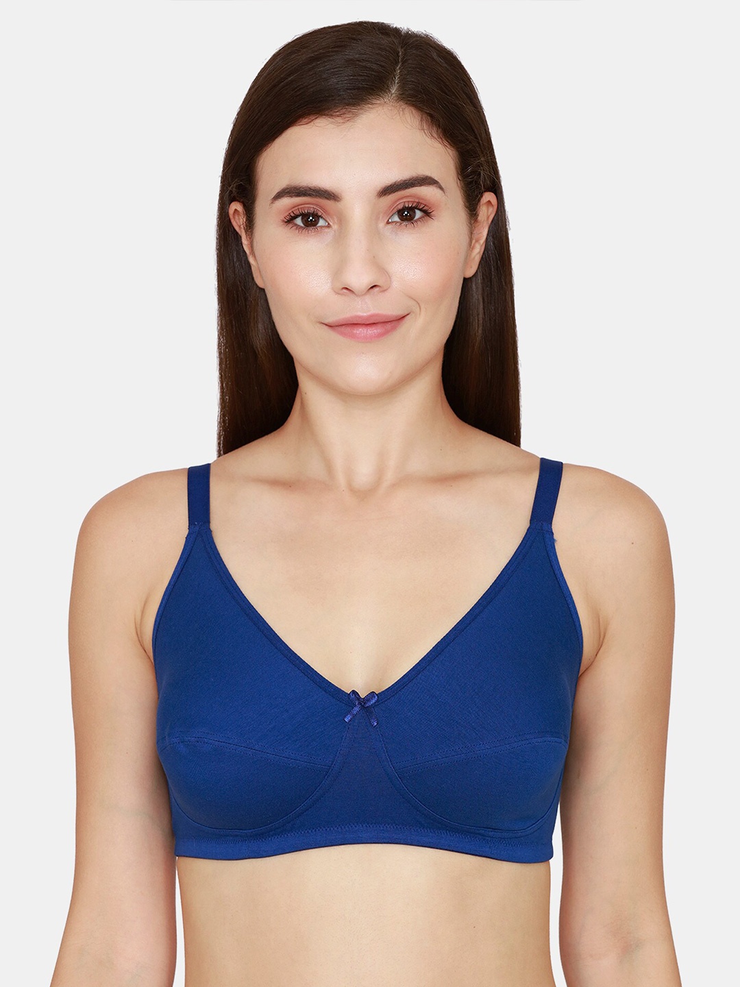 

Zivame Women Blue Solid Non Padded T Shirt Bra