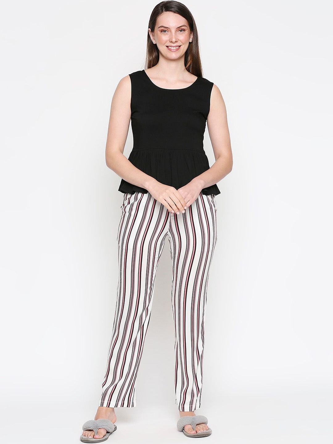 

inocenCia Women Black & White Night suit