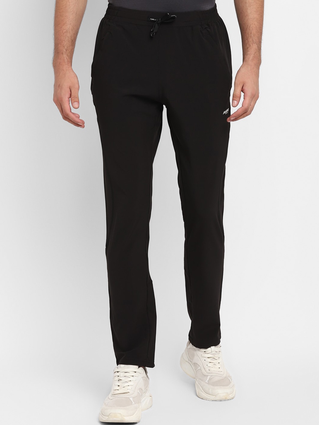 

FURO by Red Chief Men Black Solid Track Pants