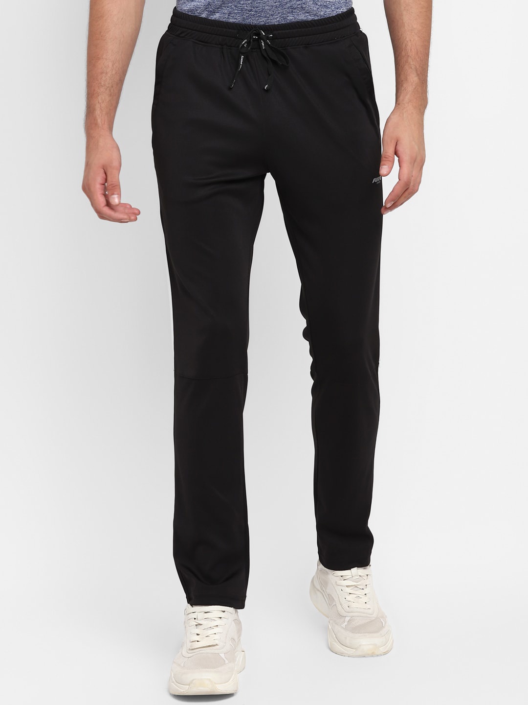 

FURO by Red Chief Men Black Solid Track Pants