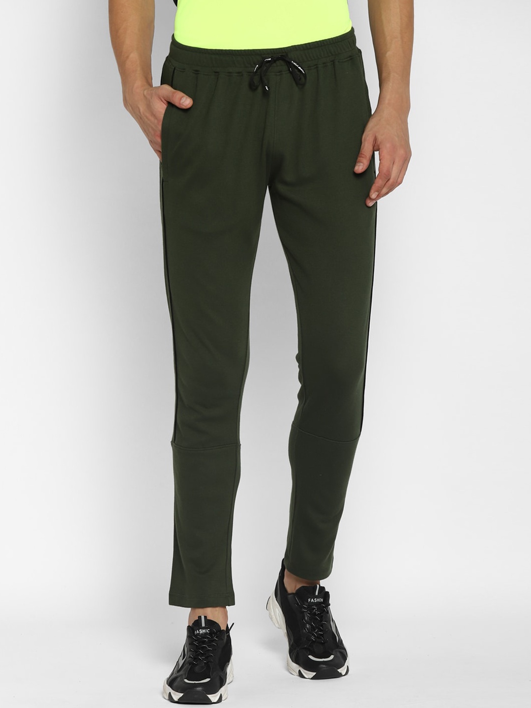 

FURO by Red Chief Men Olive-Green Solid Track Pants