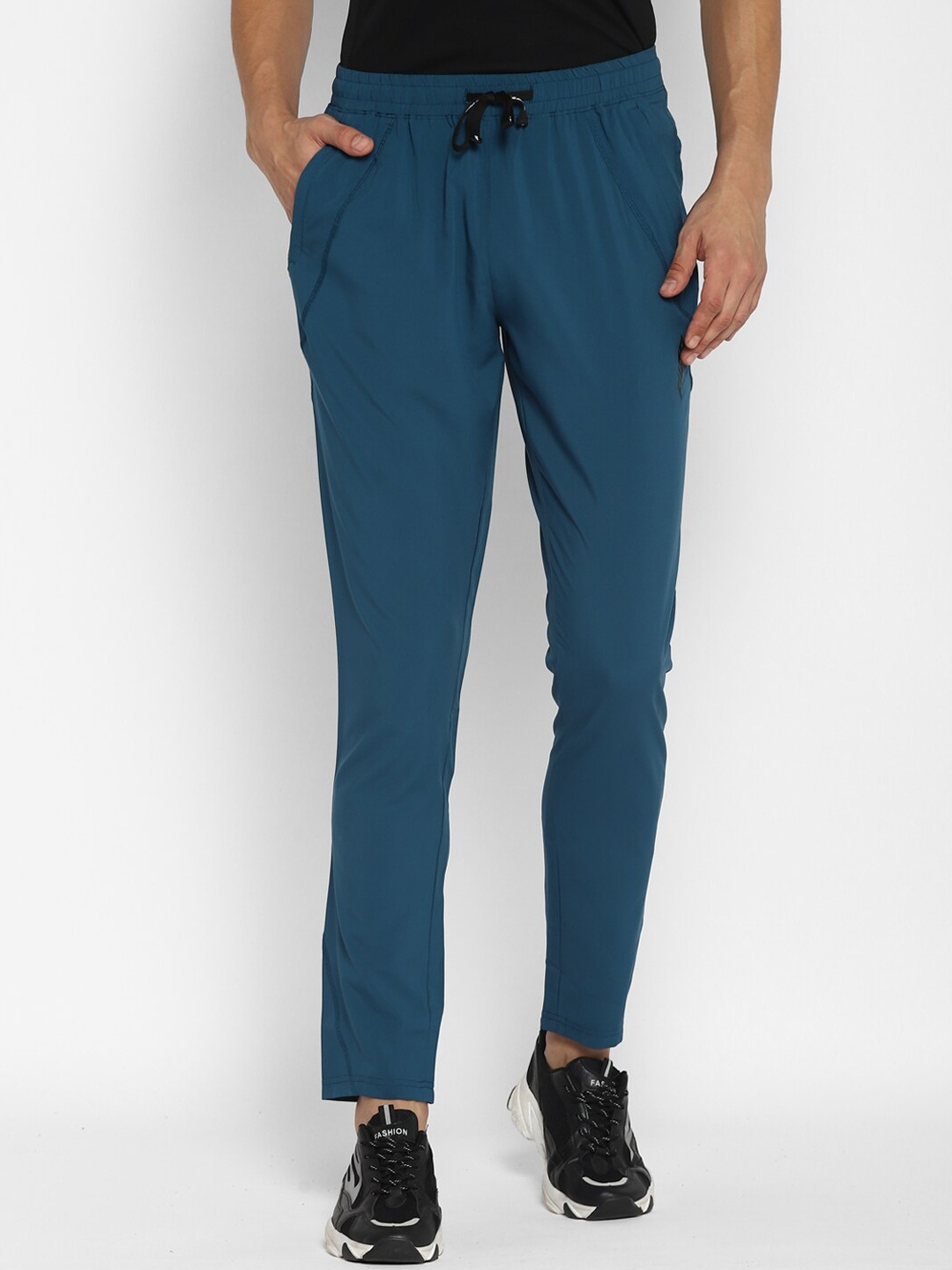 

FURO by Red Chief Men Teal-Blue Solid Track Pants