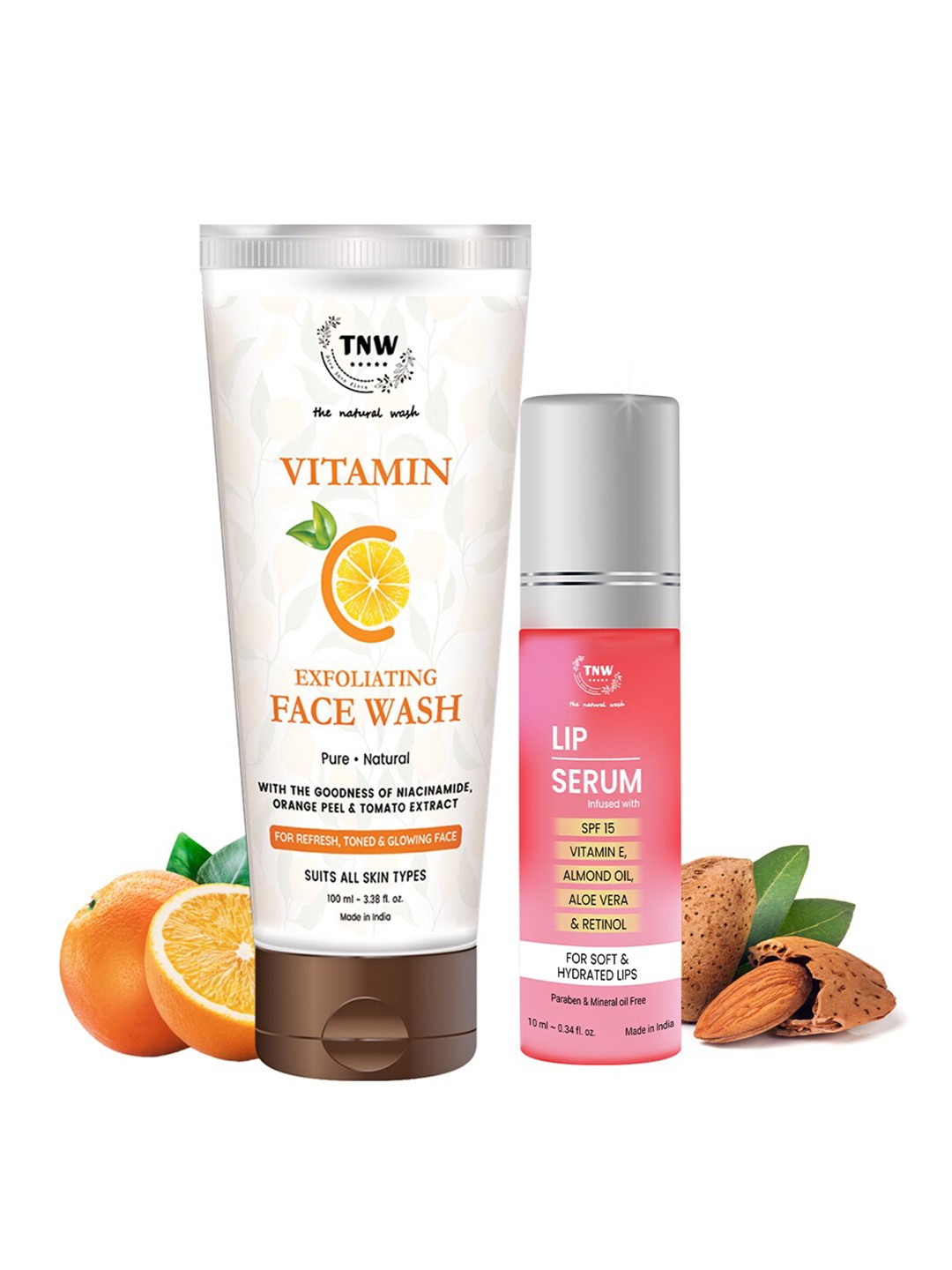 

TNW the natural wash Vitamin C Exfoliating Face Wash & Lip Serum, Pink