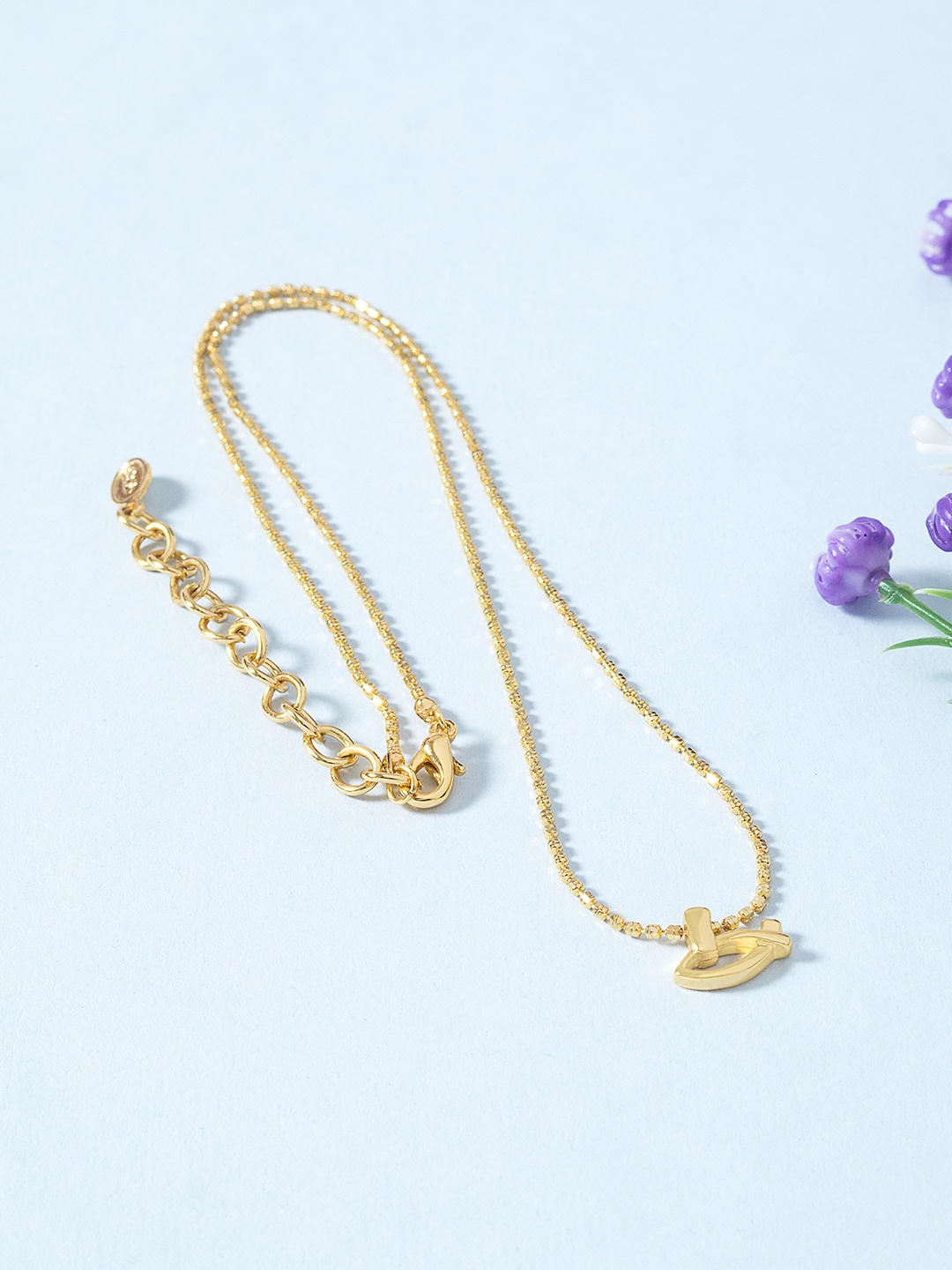 

Golden Peacock Gold-Toned The Wise One Fish Charm Pendant With Chain