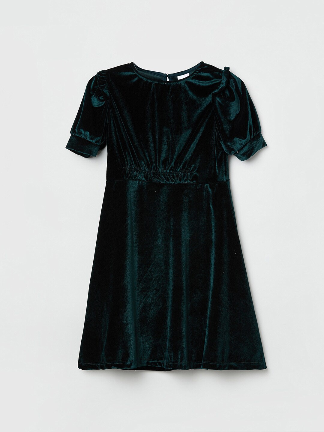 

max Girls Teal Velvet Dress