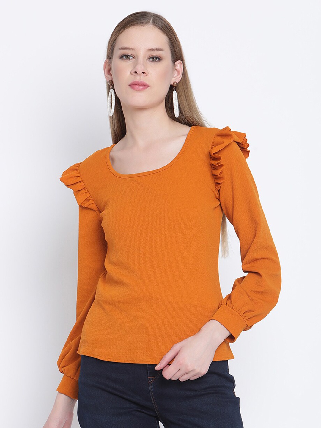 

The Vanca Orange Regular Top