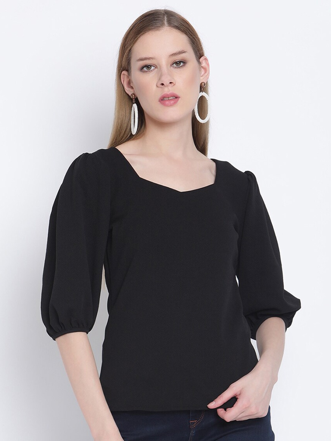

The Vanca Black Regular Top