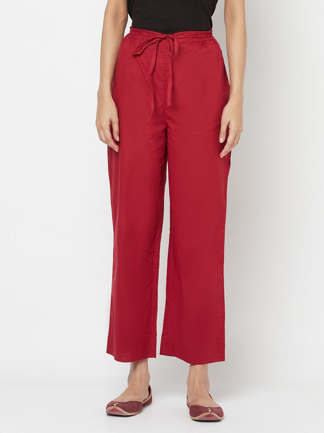 

Fabindia FabBasic Women Red Palazzos