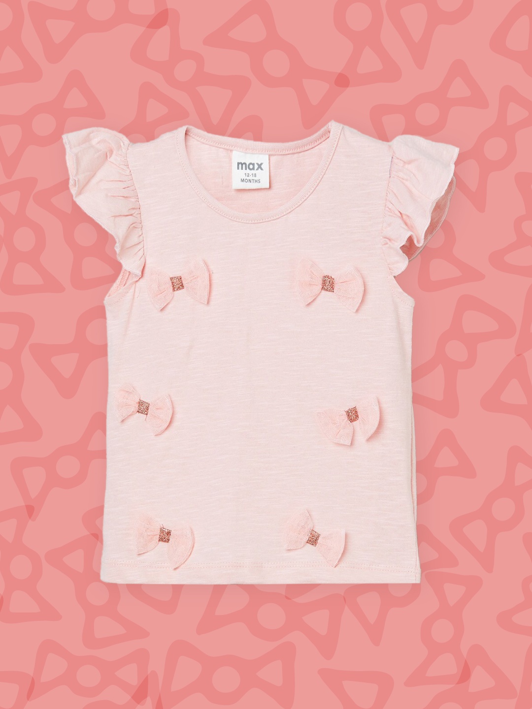 

max Girls Peach Regular Top