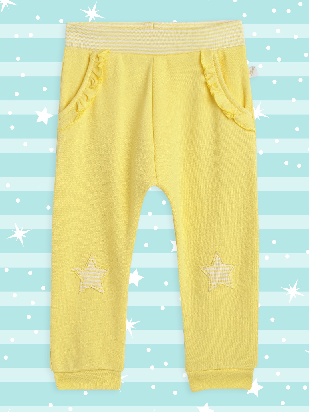 

H By Hamleys Girls Yellow Ruffled Joggers