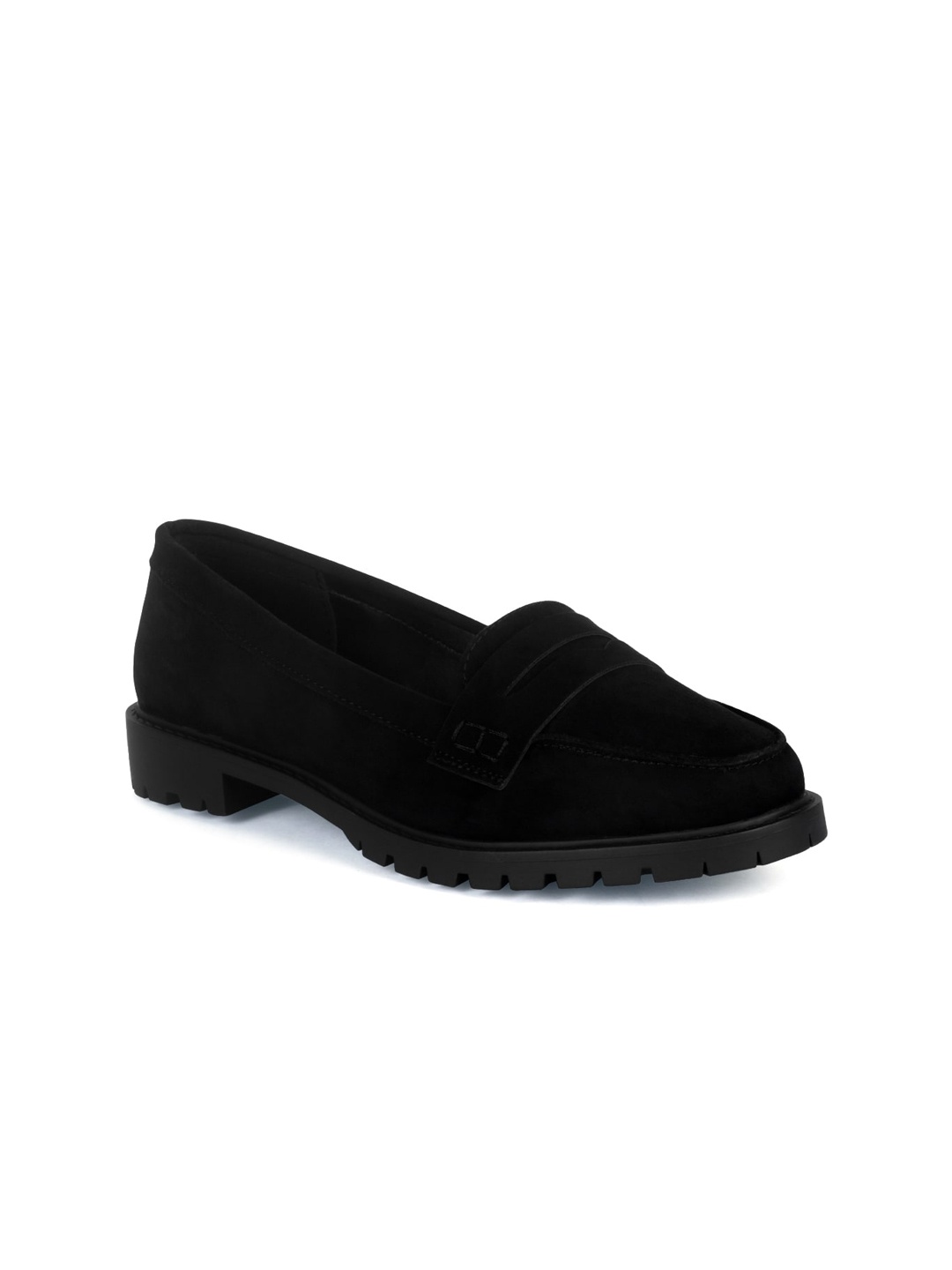

London Rag Women Black Suede Loafers