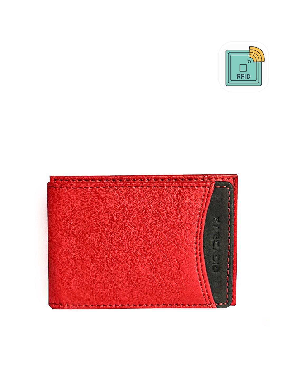 

ARCADIO Men Red Leather Money Clip