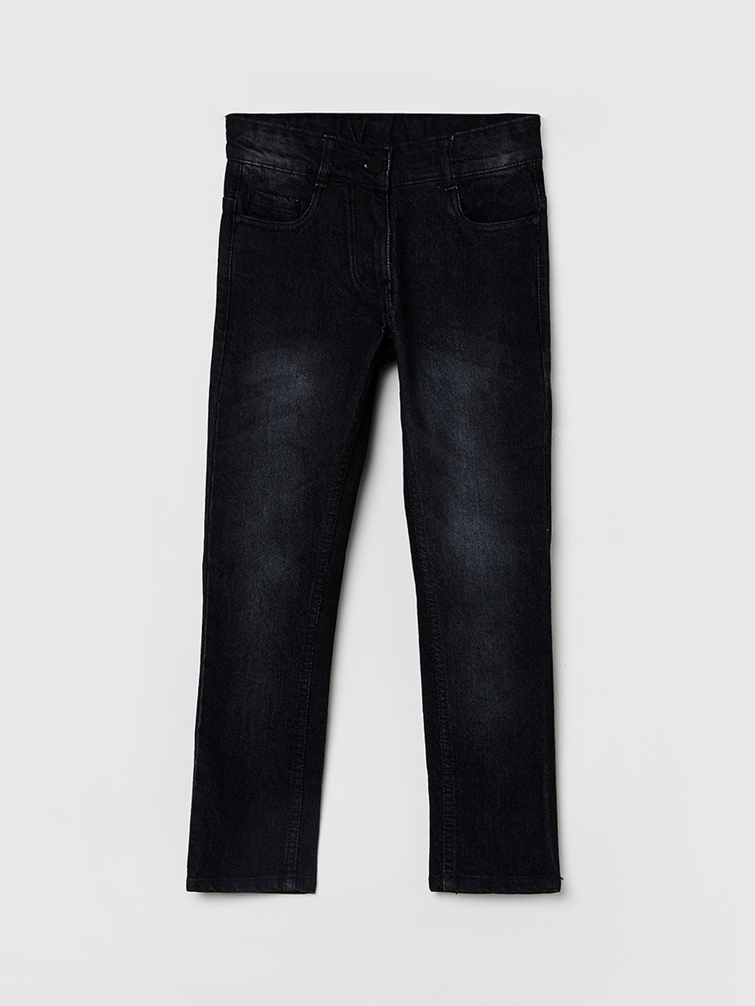 

max Girls Black Slim Fit Light Fade Jeans