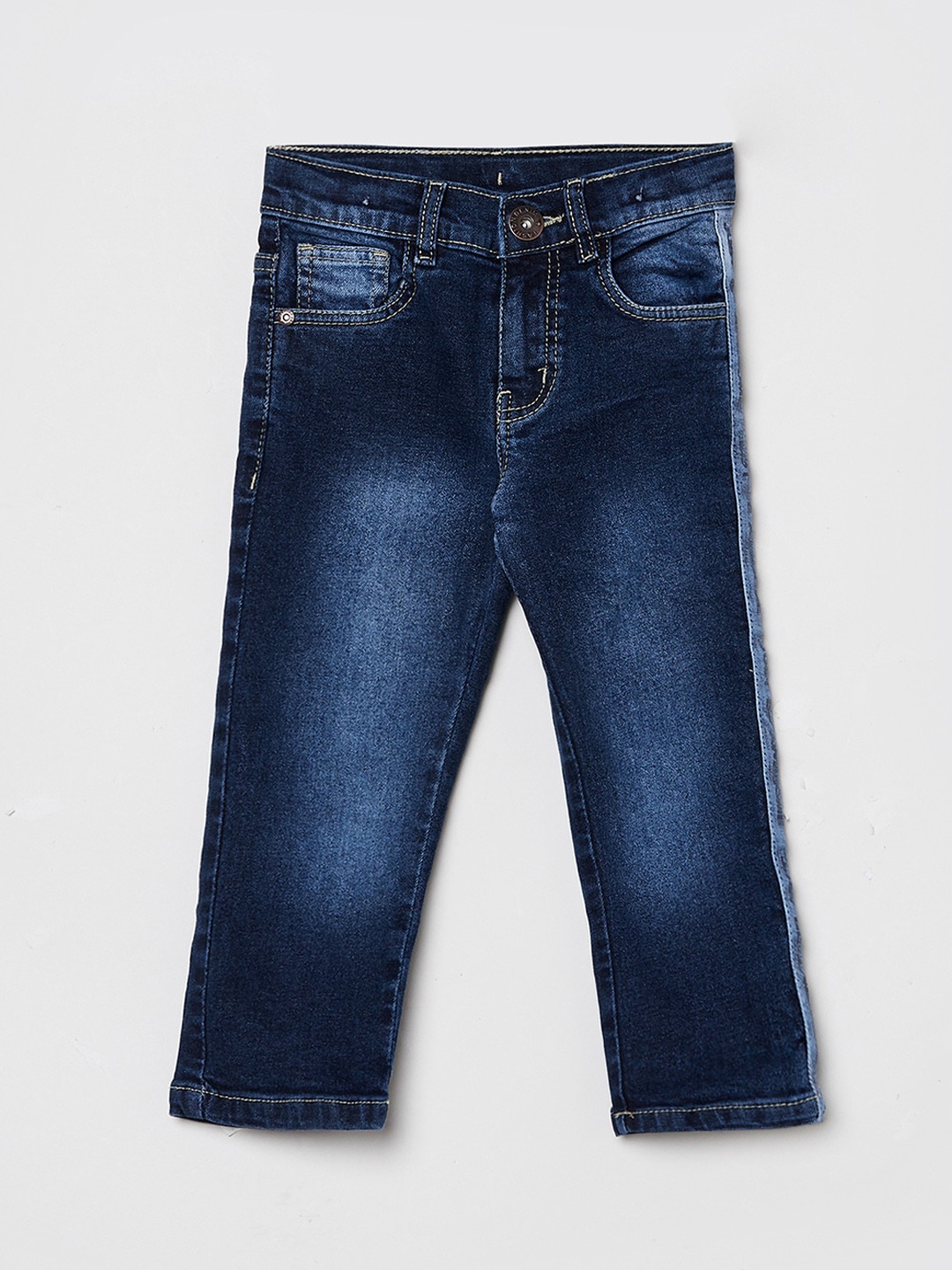 

max Boys Blue Slim Fit Light Fade Jeans